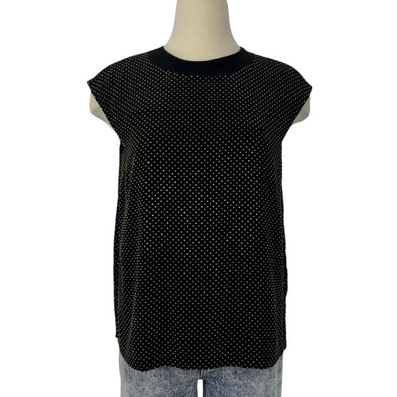 Versace × HM Studded Silk Sleeveless Top Blouse Muscle Tee Black Size US10 - Picture 1 of 10